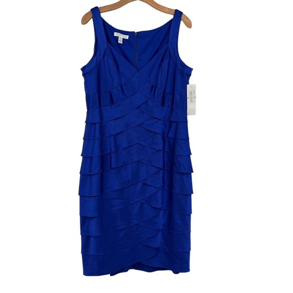 London Times Dresses & Skirts - London Times Women’s Dress royal Blue Satin Sleeveless size 14 formal new